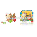 Cute Cartoon Dog Pull Line Jouets, train en plastique avec Bell